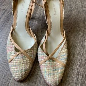Vintage tweed heels - size 6 1/2